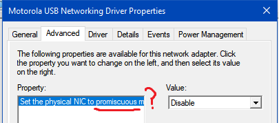 ADB connection screen